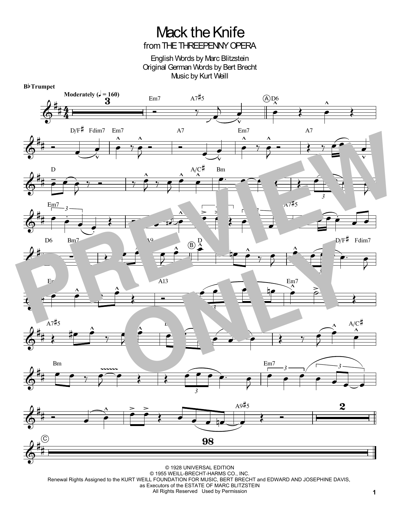 Produktgalerie: Seite 1 von 1 Mack The Knife, Louis Armstrong, Trompete