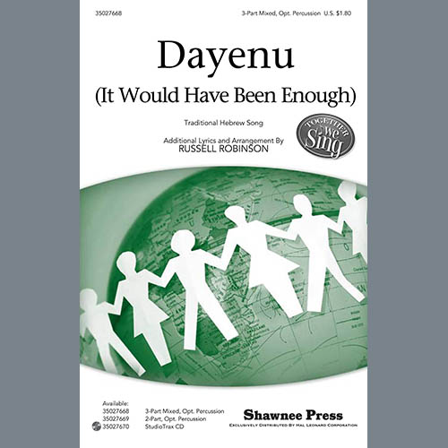 cover: Dayeinu (arr. Russell Robinson), Traditional Hebrew Melody