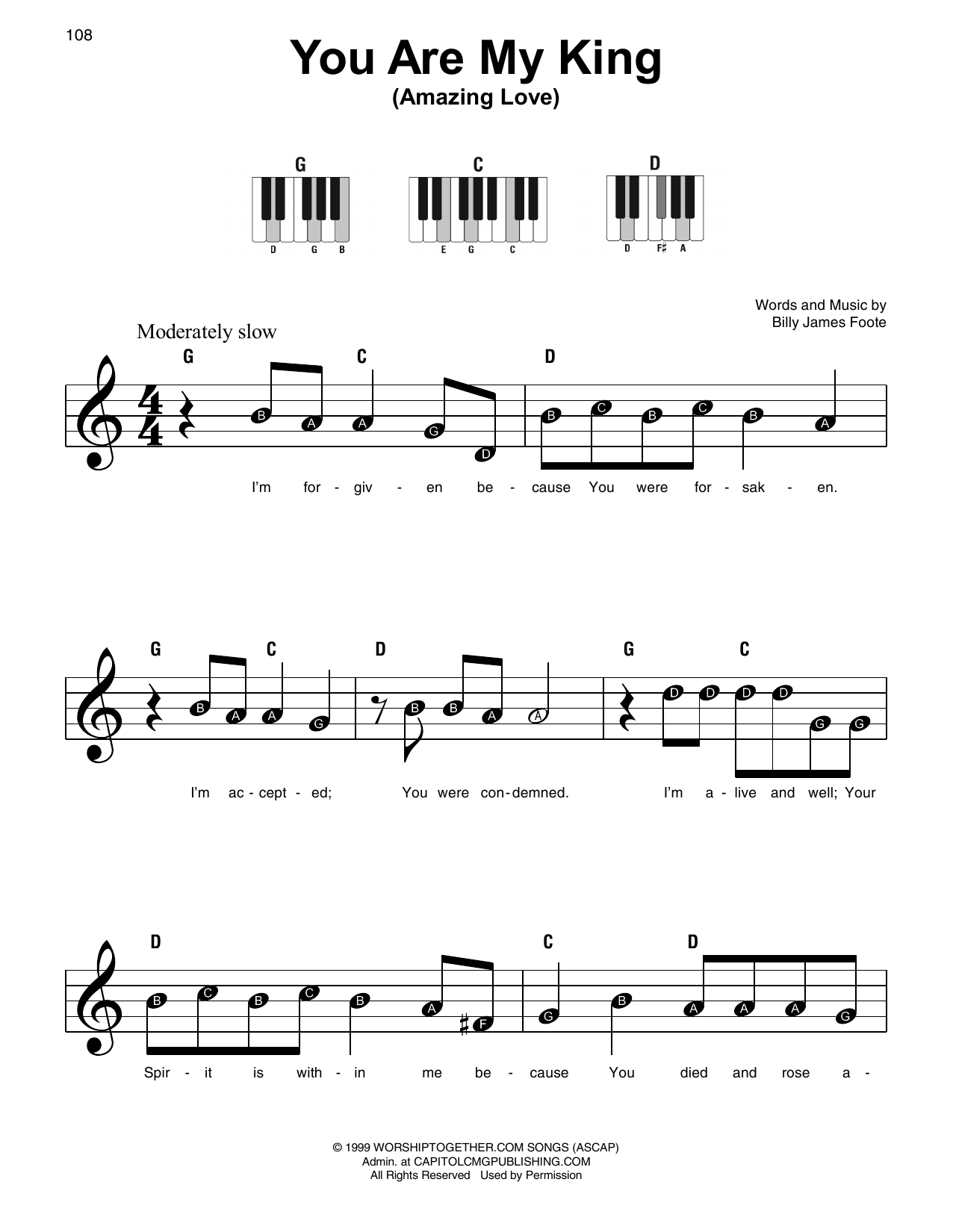 Produktgalerie: Seite 1 von 1 You Are My King (Amazing Love), Chris Tomlin, Klavier