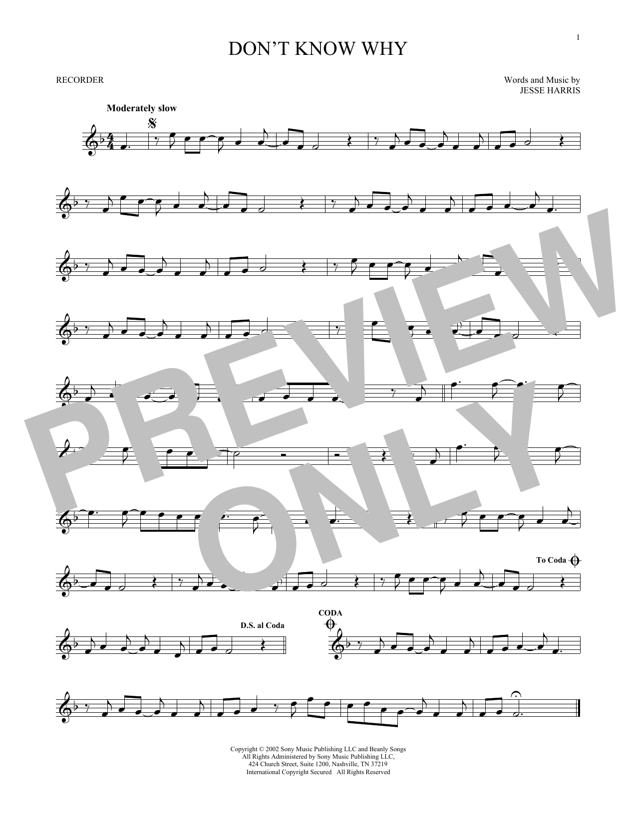 Product gallery: Page 1 of 1 Don't Know Why, Norah Jones
