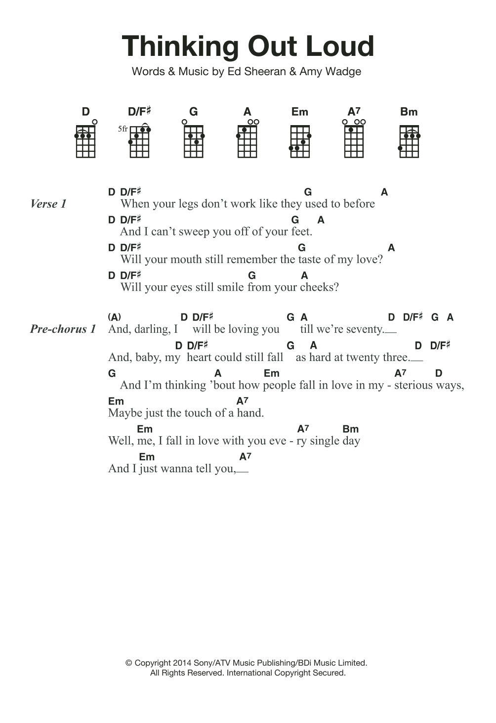 Product gallery: Page 1 of 1 Thinking Out Loud, Ed Sheeran