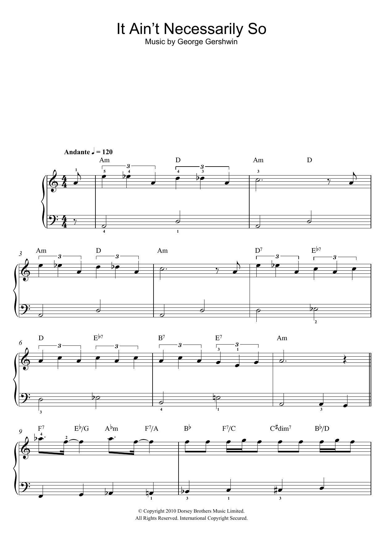 Product picture to: It Ain't Necessarily So (From Porgy And Bess)