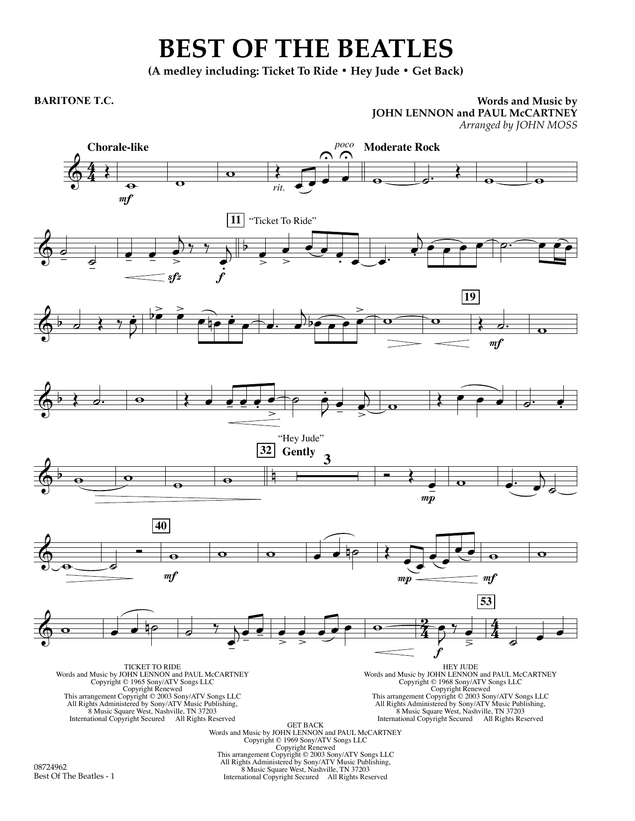 Produktgalerie: Seite 1 von 1 Best of the Beatles - Baritone T.C., John Moss, Ensemble