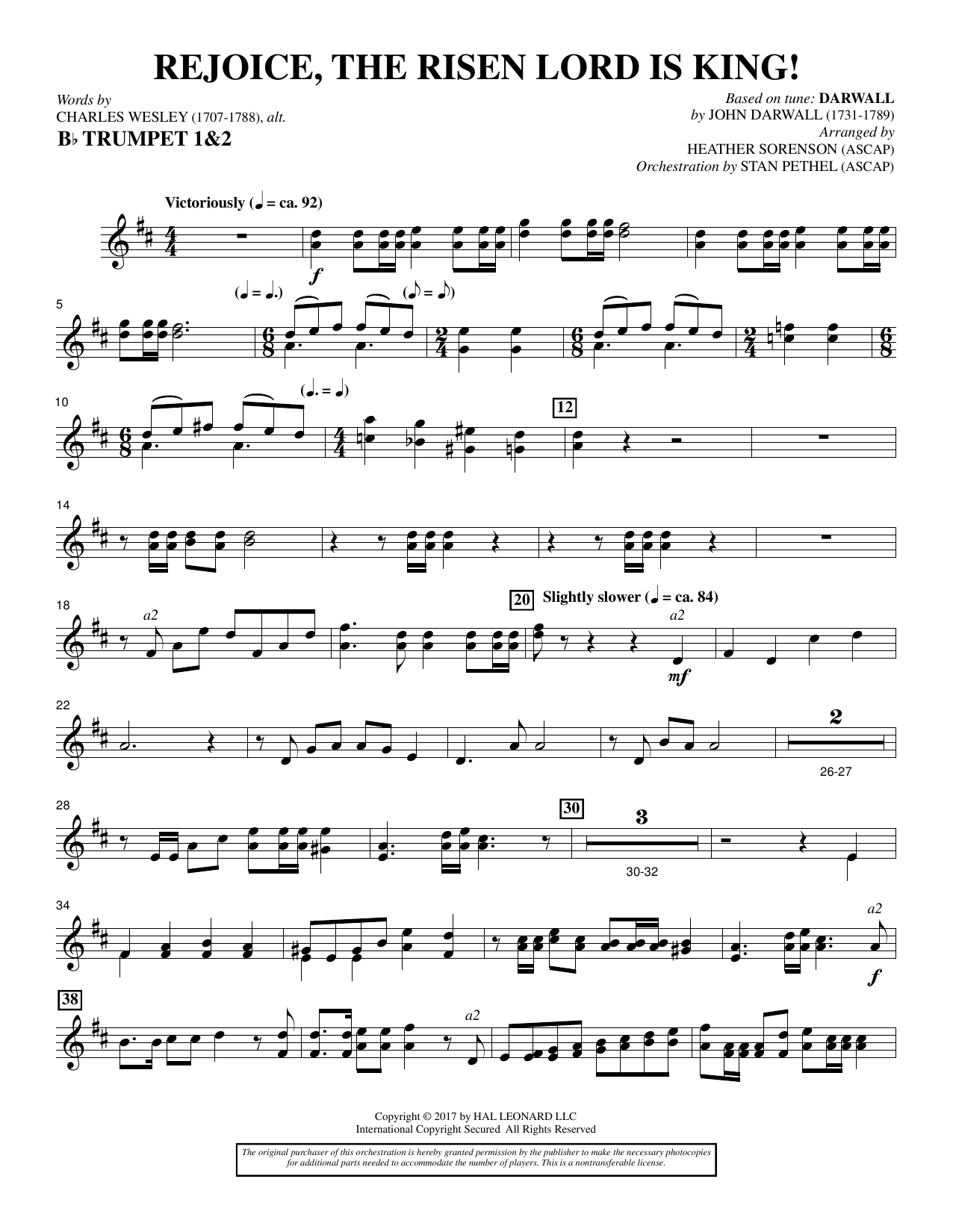 Product picture to: Rejoice, the Risen Lord Is King! - Bb Trumpet 1,2