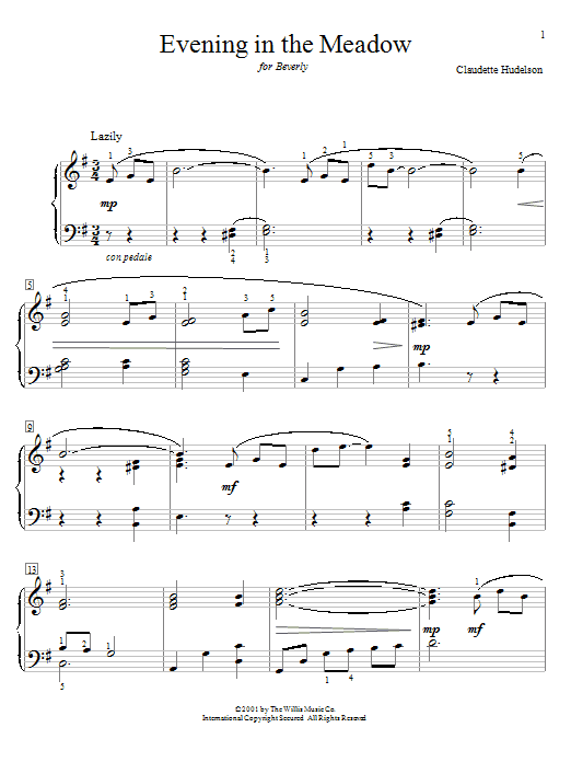 Produktbild zu:  Evening In The Meadow - Claudette Hudelson