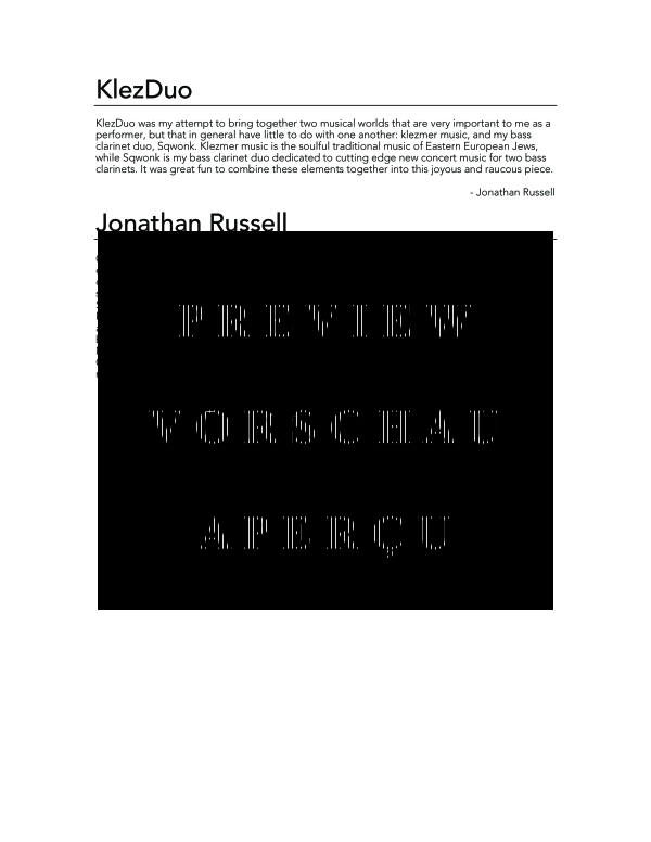 Product gallery: Page 4 of 11 KlezDuo, , (Duo 2x bass clarinet)