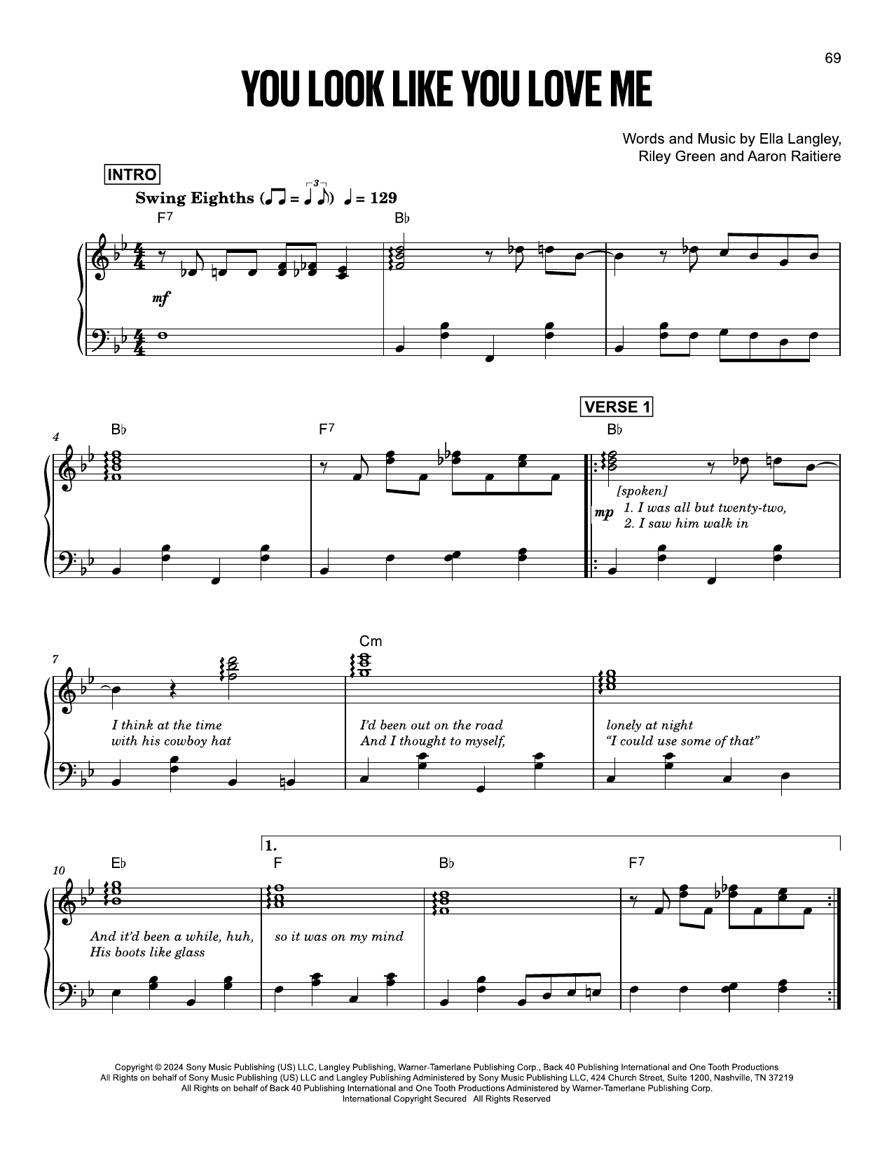 Produktgalerie: Seite 1 von 1 You Look Like You Love Me (feat. Riley Green), Ella Langley