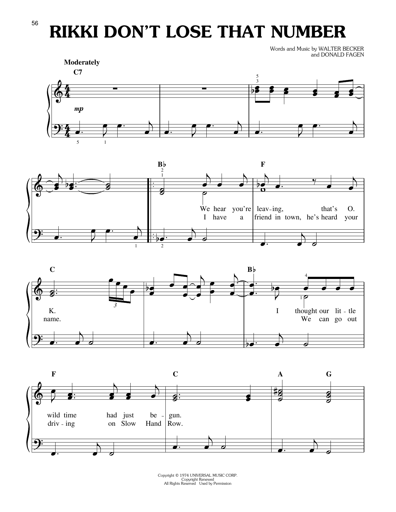 Produktbild zu:  Rikki Don't Lose That Number - Steely Dan