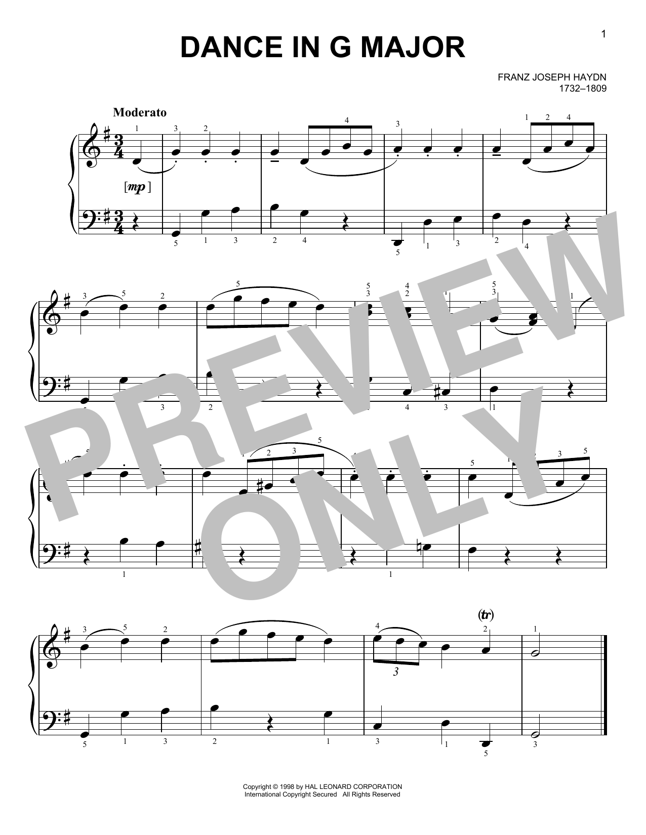 Product picture to: Dance In G Major