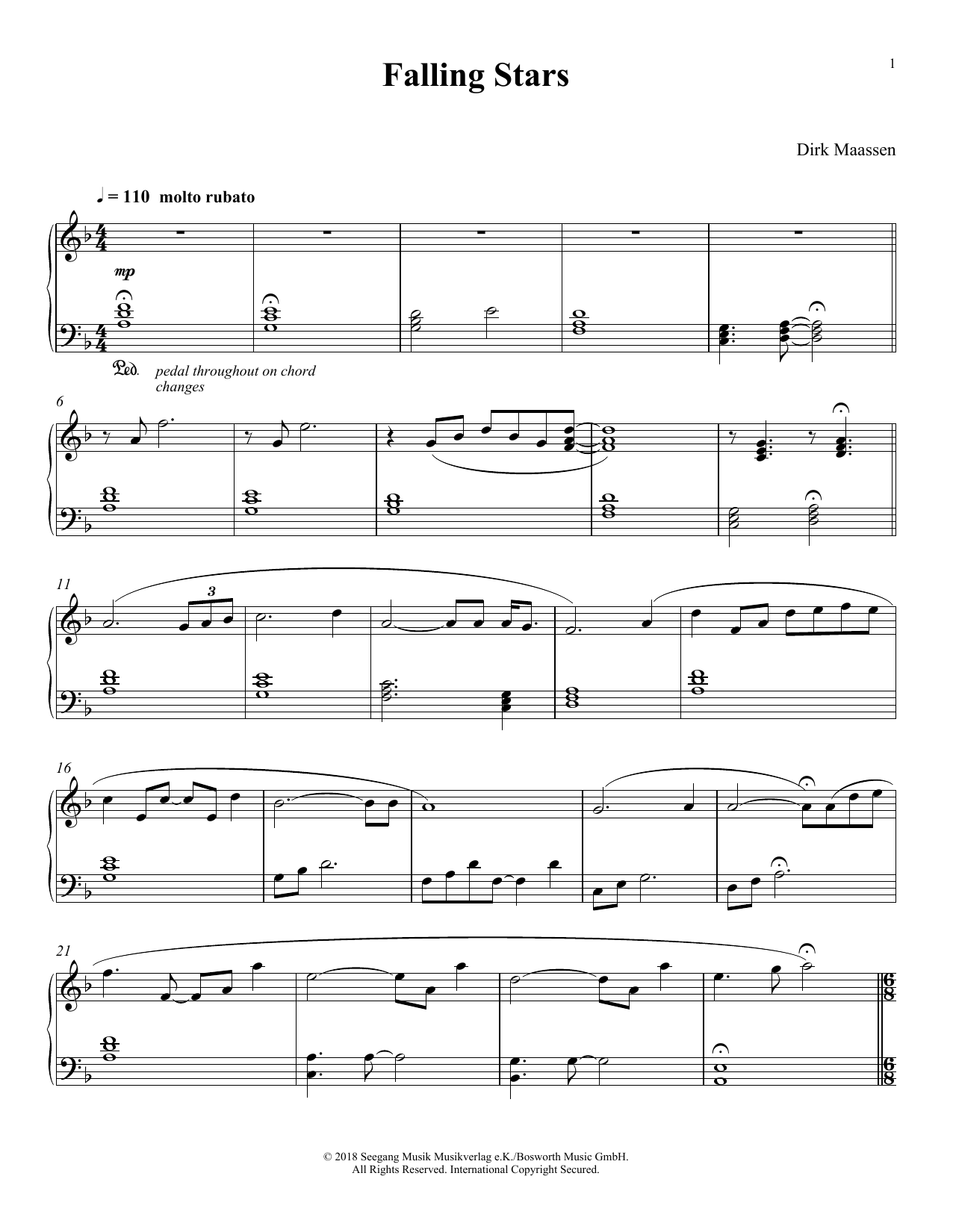 Produktgalerie: Seite 1 von 1 Falling Stars, Dirk Maassen, Klavier
