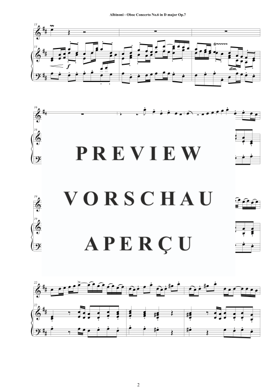 Product gallery: Page 3 of 11 Oboe Concerto No.6 in D-Dur Op.7, , Oboe and Piano/Harpsichord