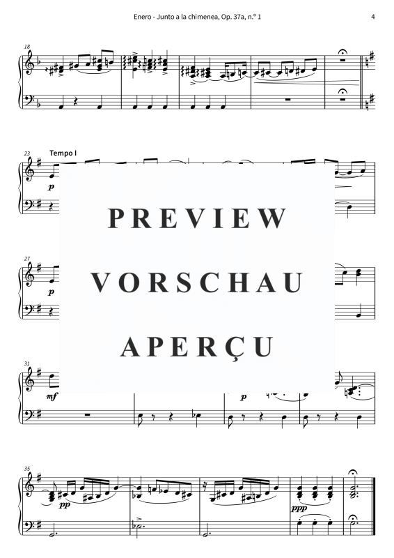 Product gallery: Page 6 of 6 Enero - Junto a la chimenea - Versión simplificada, , Piano Solo