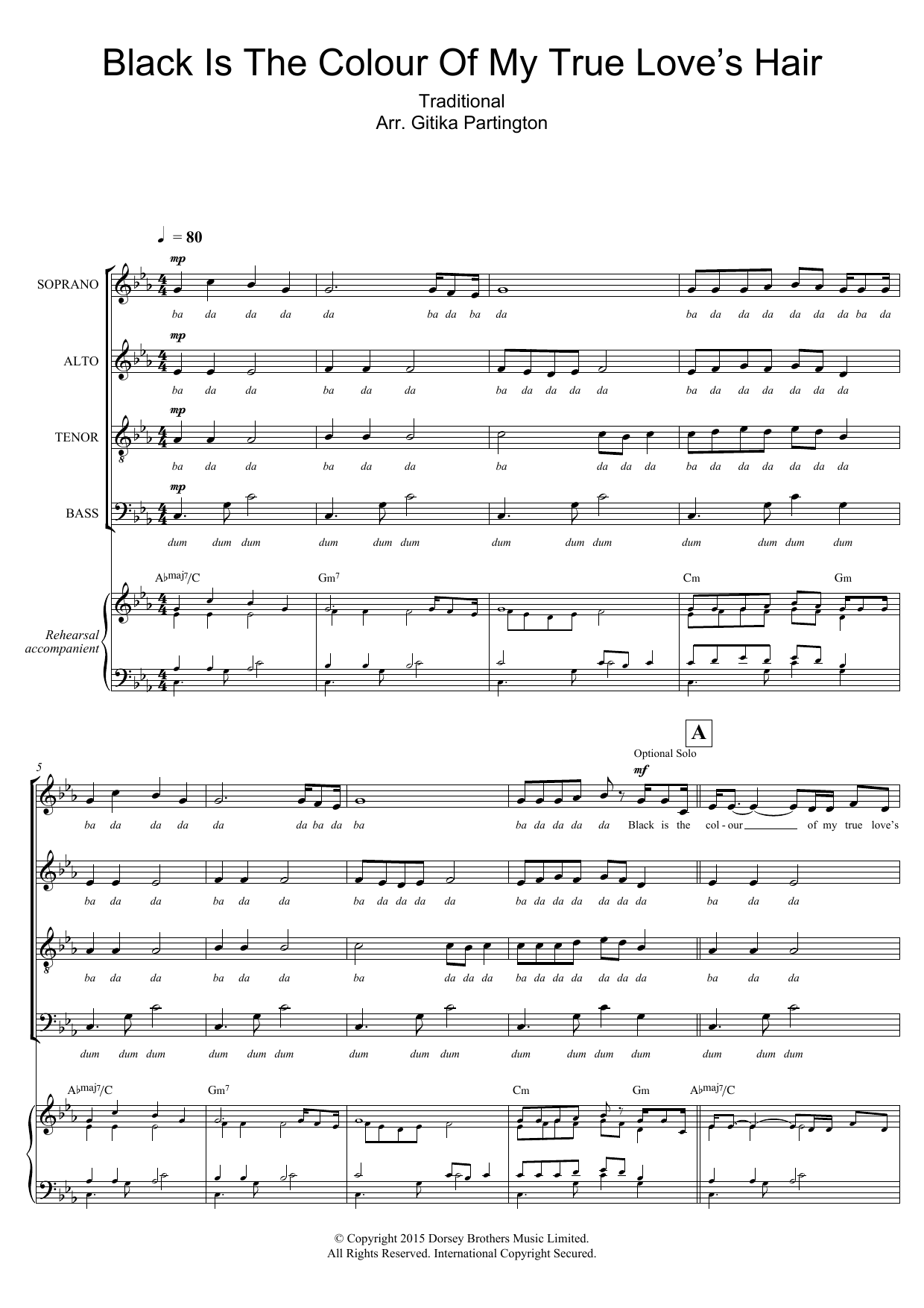 Produktgalerie: Seite 1 von 1 Black Is The Colour Of My True Love's Hair, Gitika Partington, Chor