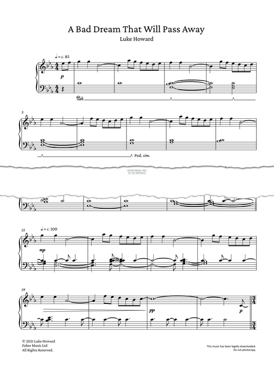 Produktgalerie: Seite 1 von 1 A Bad Dream That Will Pass Away, Luke Howard, Klavier