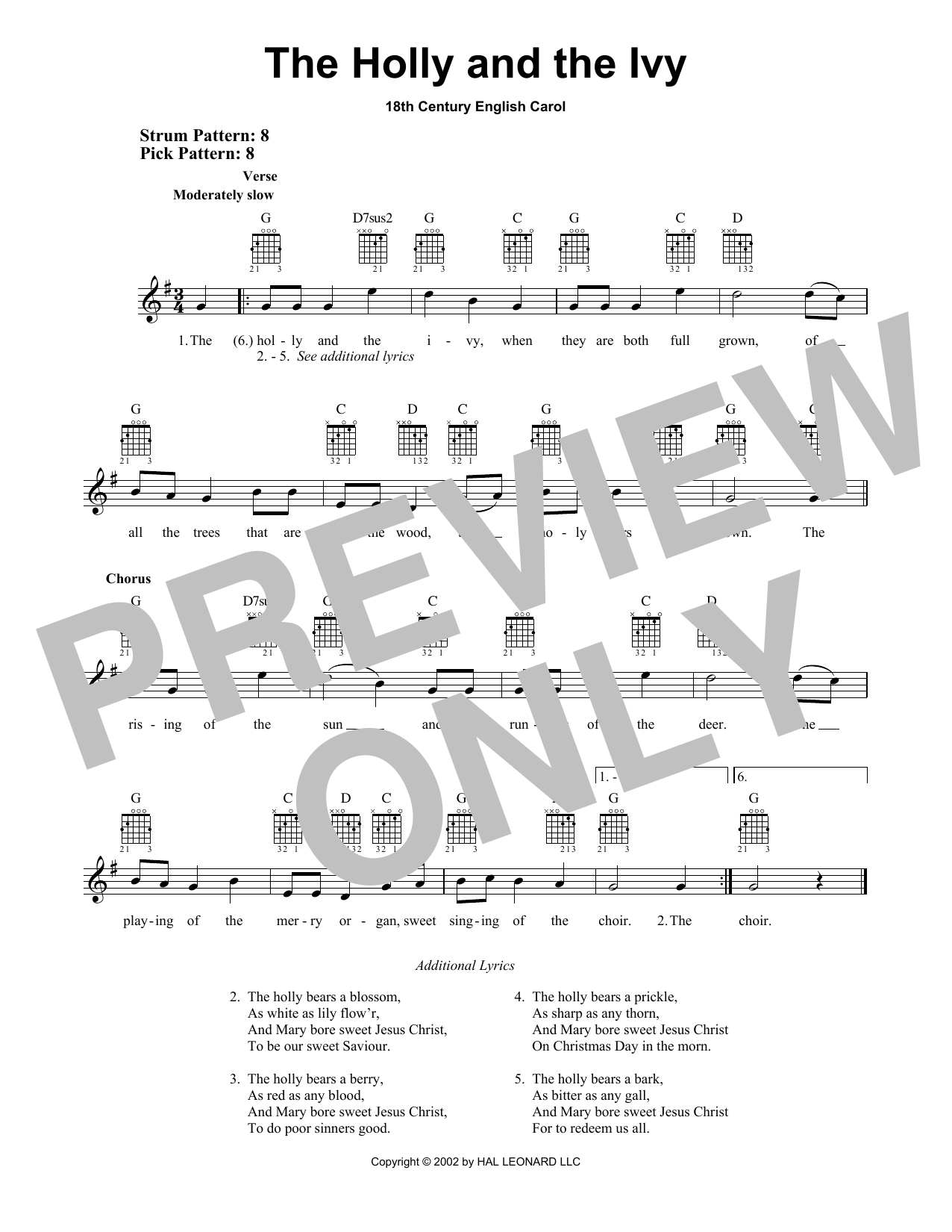 Product gallery: Page 1 of 1 The Holly And The Ivy, 18th Century English Carol
