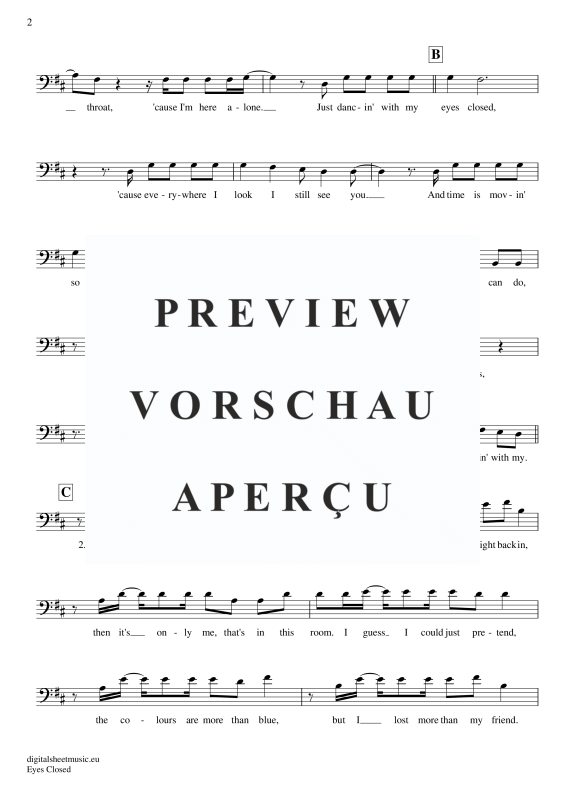 Produktgalerie: Seite 3 von 5 Eyes Closed, Sheeran, Ed, (Violoncello)