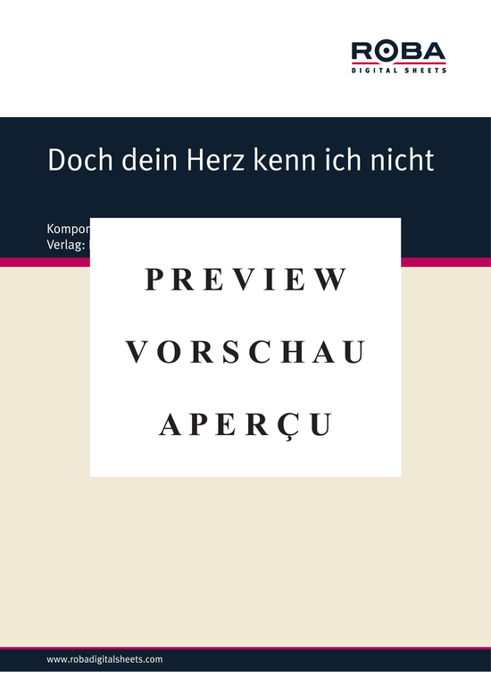 Product gallery: Page 2 of 3 Doch dein Herz kenn ich nicht , Nicolai, Harry, Piano and Voice