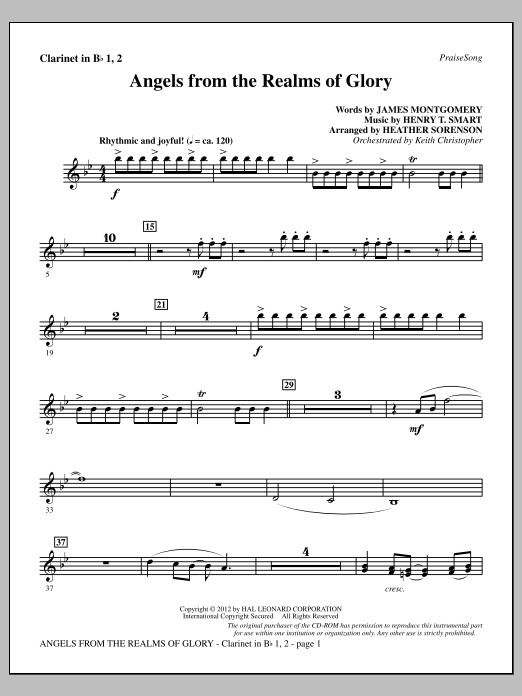 Product picture to: Angels From The Realms Of Glory - Bb Clarinet 1 & 2