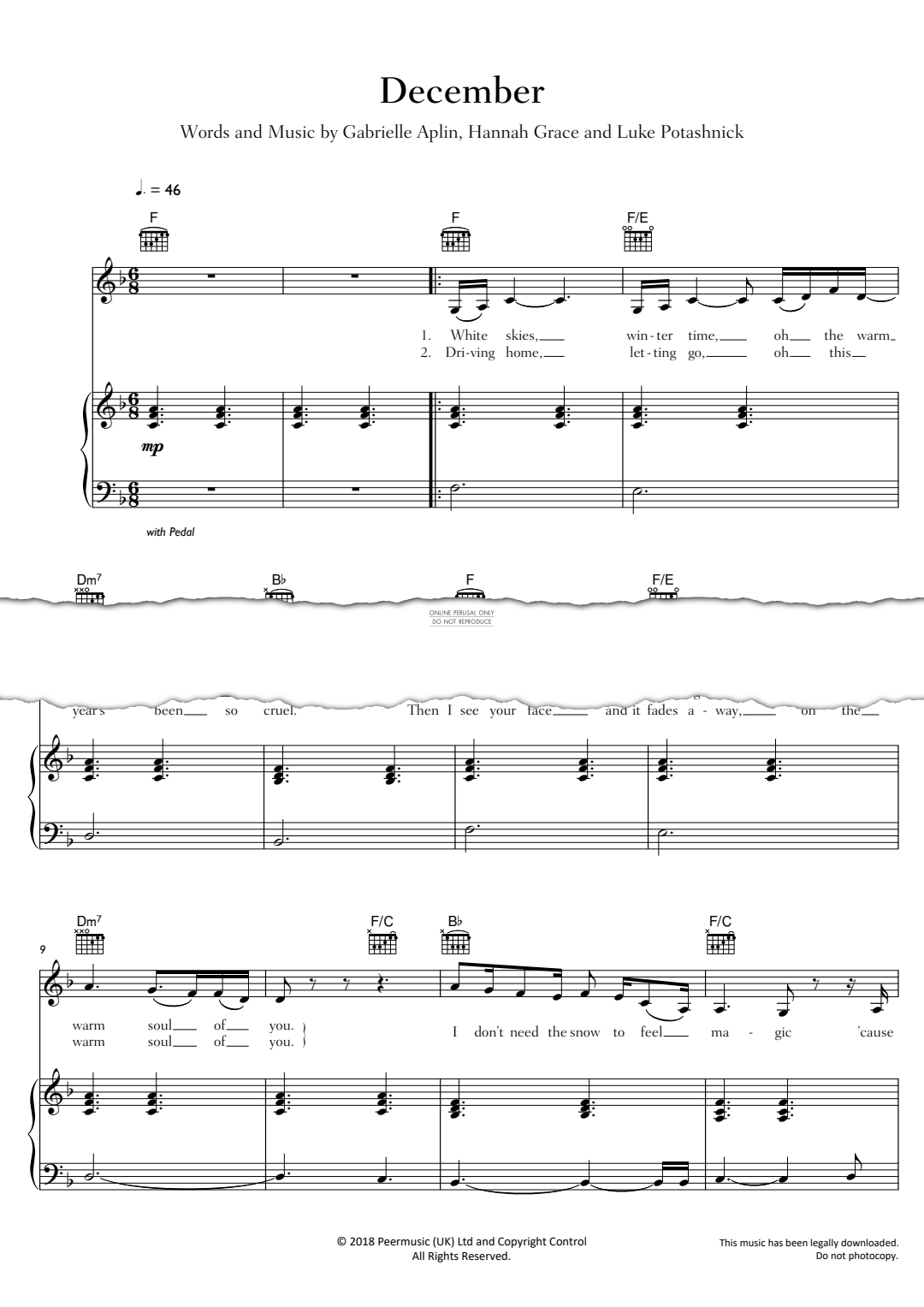 Produktgalerie: Seite 1 von 1 December, Gabrielle Aplin, Gesang, Gitarre, Klavier