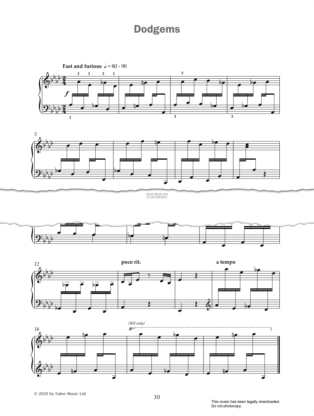 Produktgalerie: Seite 1 von 1 Dodgems (from 'Improve Your Sight-Reading! A Piece a Week Piano Grade 6'), Paul Harris, Klavier