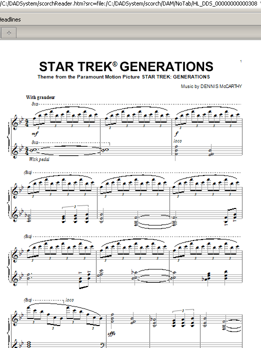 Product gallery: Page 1 of 1 Star Trek Generations, Dennis McCarthy
