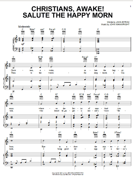 Product gallery: Page 1 of 1 Christians, Awake! Salute The Happy Morn, Traditional