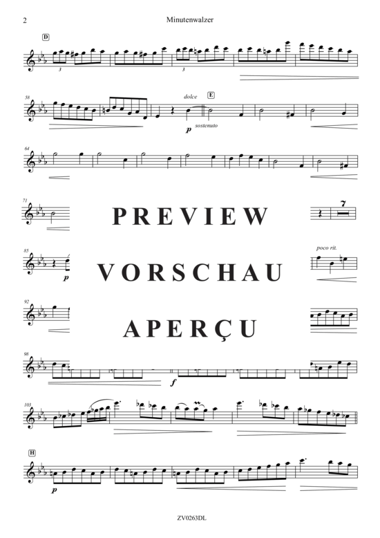 gallery: Minutenwalzer Valse op 64 Nr 1 , , (Klarinette in B + Klavier)