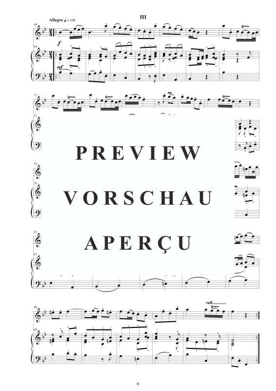Produktgalerie: Seite 7 von 11 Flöten Sonate in B-Dur, , Flöte und Cembalo
