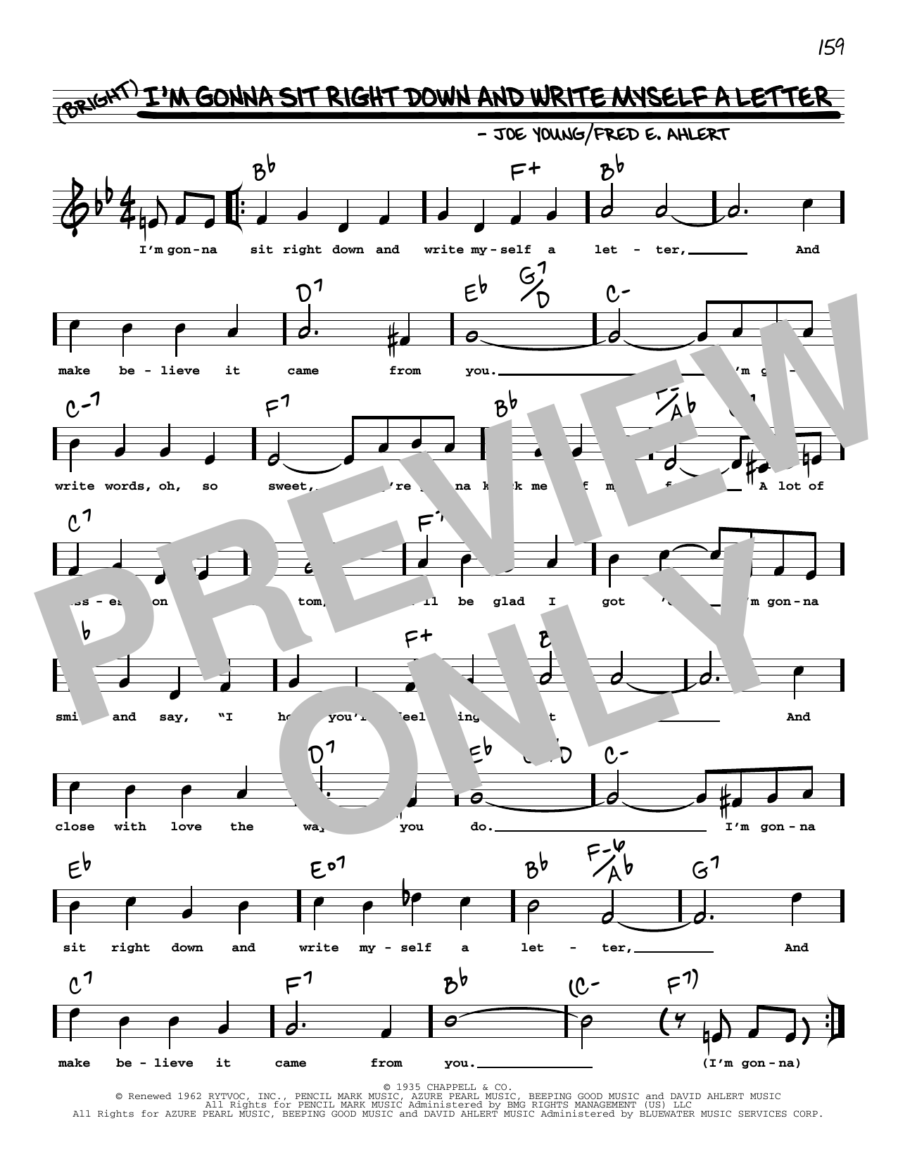 Product picture to: I'm Gonna Sit Right Down And Write Myself A Letter (arr. Robert Rawlins)