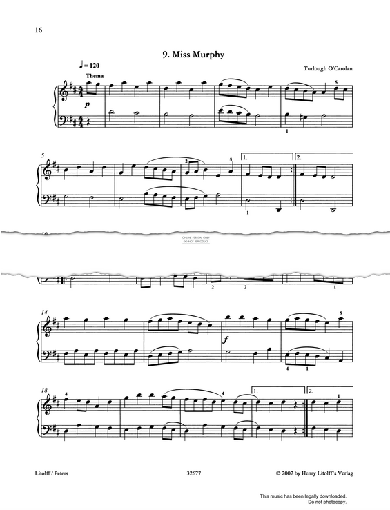 Produktgalerie: Seite 1 von 1 Miss Murphy, Turlough O'Carolan, Klavier