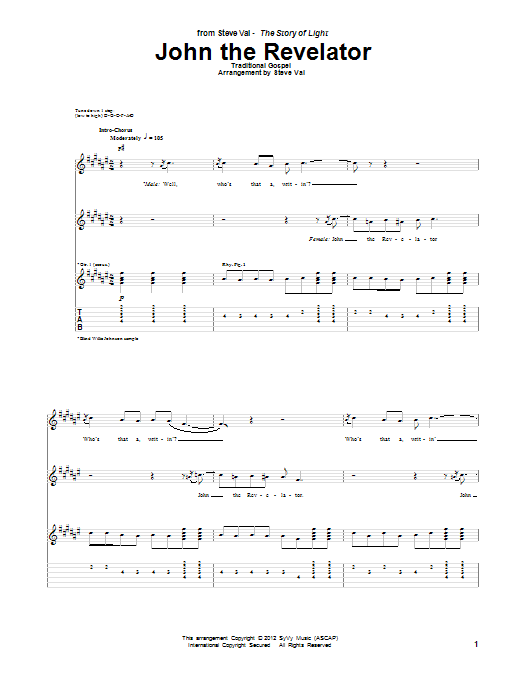 Product gallery: Page 1 of 1 John The Revelator, Steve Vai