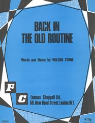 cover: Back In The Old Routine, Bing Crosby