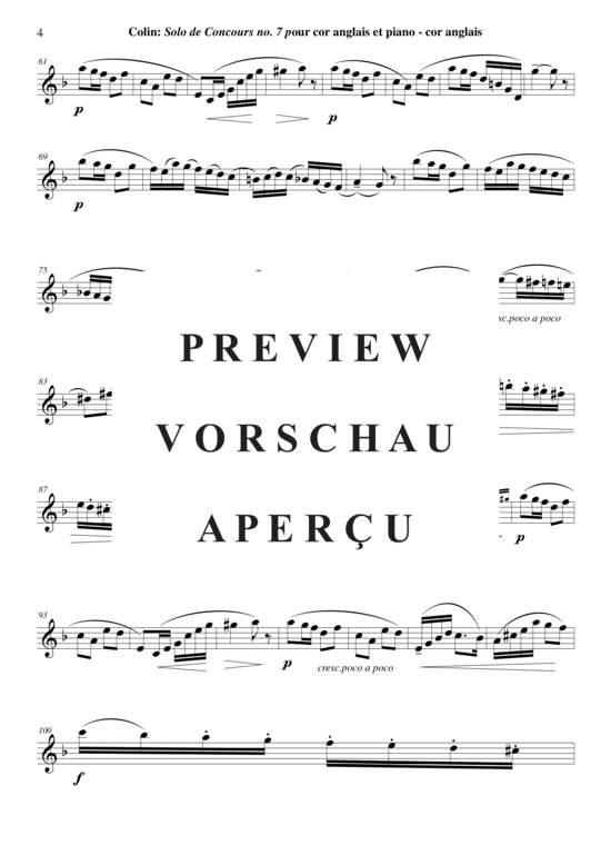 Produktgalerie: Seite 16 von 17 Solo de Concours no. 7 , , (Englischhorn + Klavier)