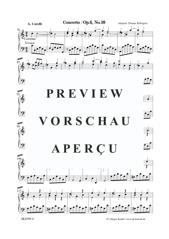 Produktgalerie: Seite 5 von 10 Concerto Op.6. No.10, , Klavier/Cembalo Solo