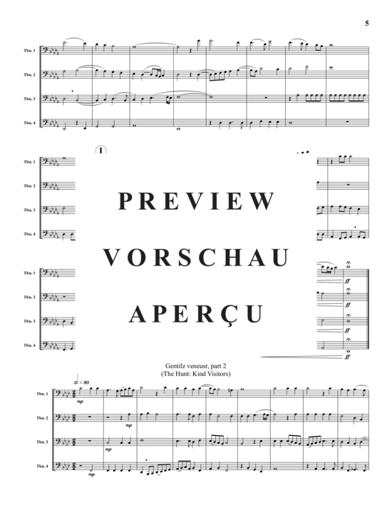 Product gallery: Page 6 of 21 La Chasse , , (Trombone Quartet)