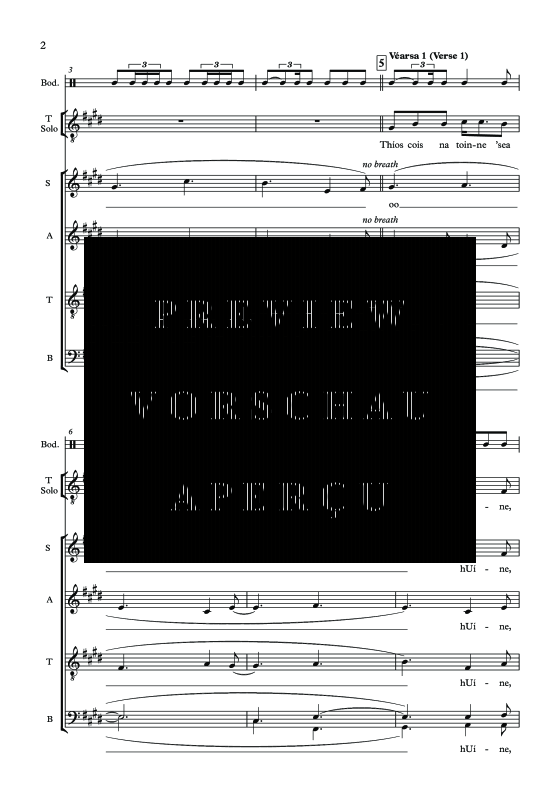 Produktgalerie: Seite 5 von 11 Bó na Leathaidhairce, , Tenor Solo, Gemischter Chor und irische Trommel