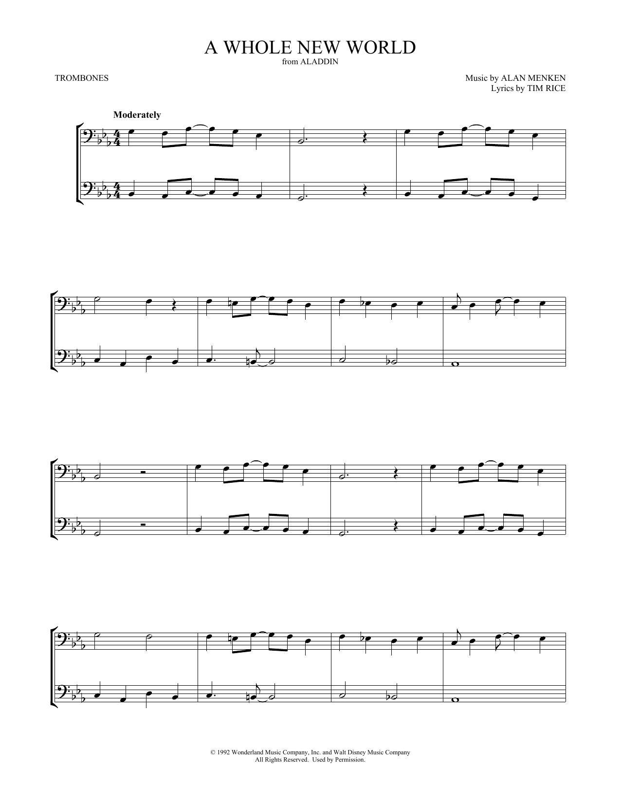 Product gallery: Page 1 of 1 A Whole New World (from Aladdin), Alan Menken & Tim Rice