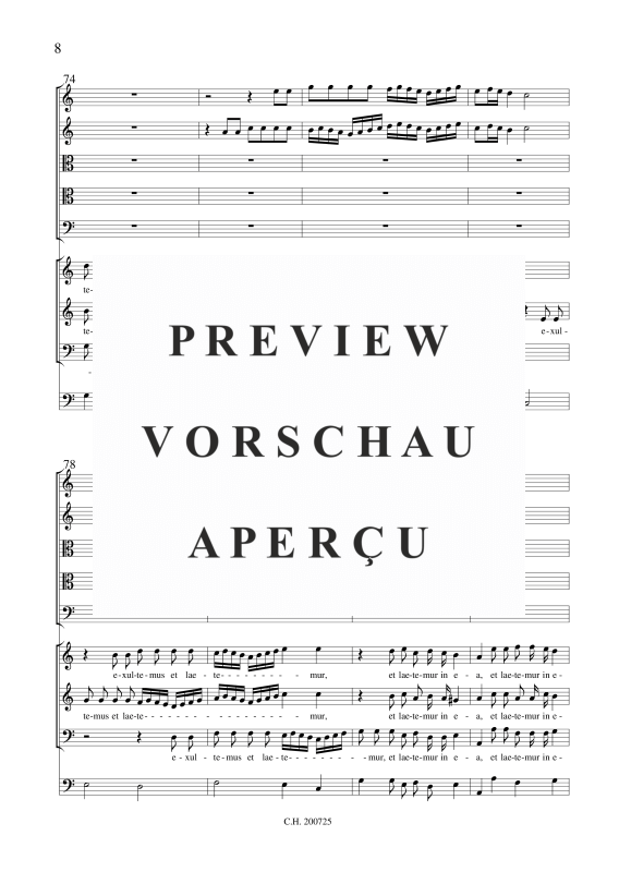 gallery: Laetantes canite, , (Gemischtes Ensemble 3 Stimmen SSB, Streicher und BC)