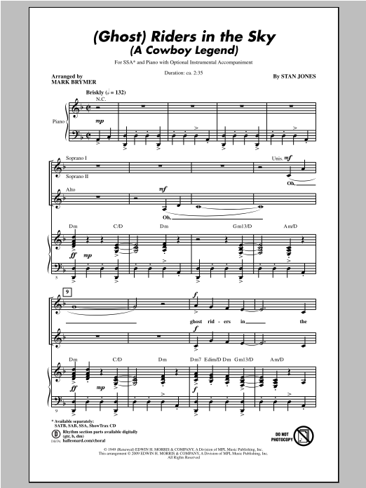 Produktgalerie: Seite 1 von 1 (Ghost) Riders In The Sky (A Cowboy Legend), Mark Brymer, Chor