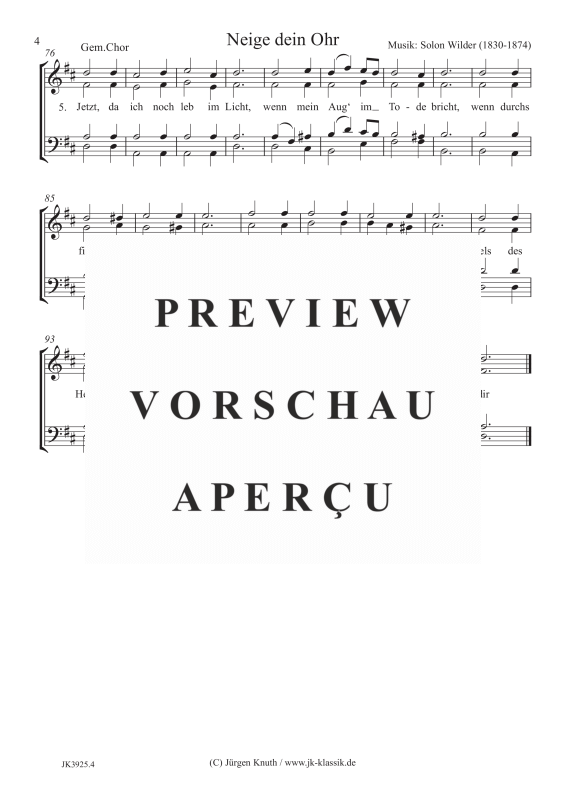gallery: Neige dein Ohr, , (Gemischter Chor SATB / SSAA / TTBB)