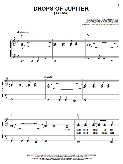 Produktbild zu: Drops Of Jupiter (Tell Me)