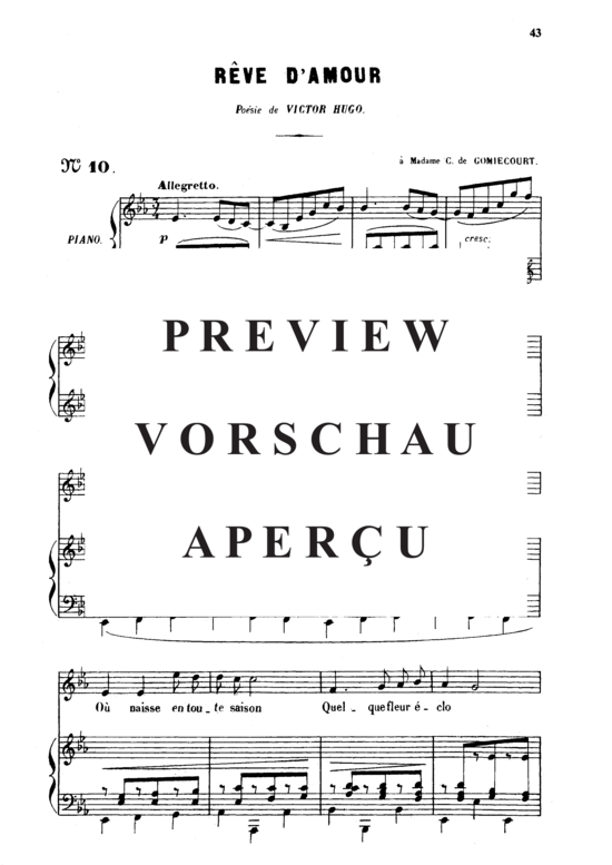 Product gallery: Page 2 of 5 Rêve d'amour Op. 5 No.2, , Medium Voice and Piano
