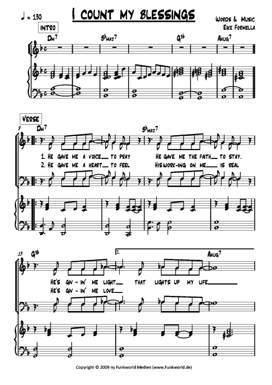 Product gallery: Page 1 of 7 I count my blessings, Formella, Eike, Vocals and Piano