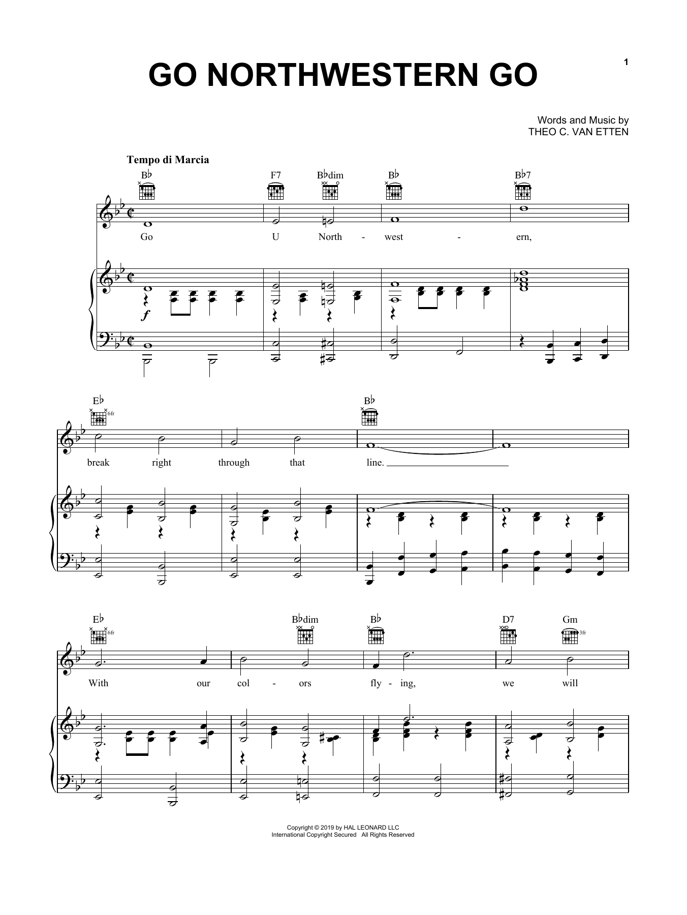 Produktgalerie: Seite 1 von 1 Go Northwestern Go (Go U Northwestern), Theo C. Van Etten, Gesang, Gitarre, Klavier