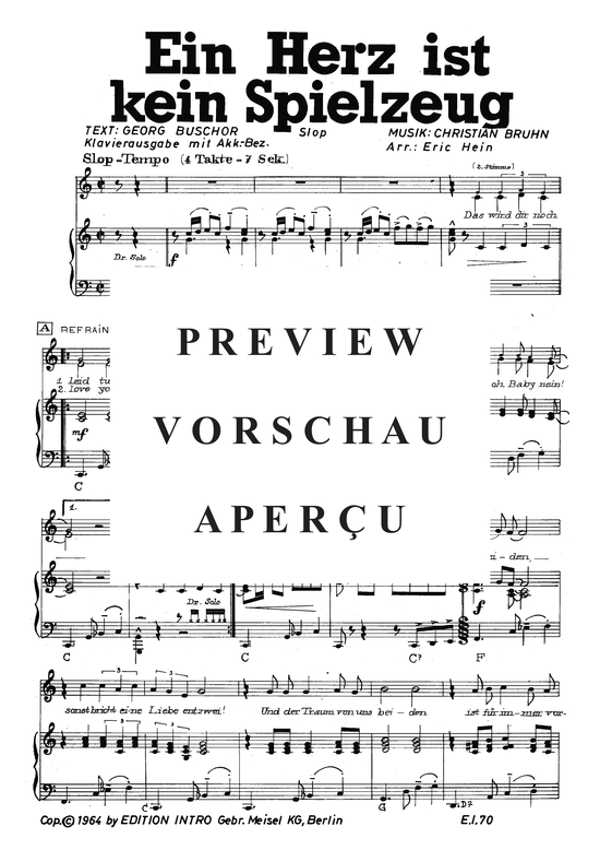 Produktgalerie: Seite 4 von 4 Ein Herz ist kein Spielzeug, Malmkvist, 	Siw, Klavier und Gesang