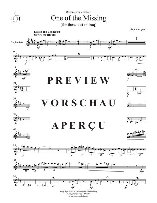 Product gallery: Page 6 of 6 One of the Missing , , (baritone pos + piano)