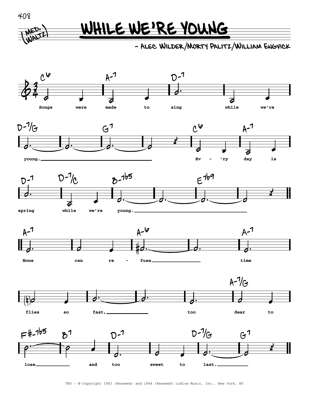 Produktbild zu: While We're Young (Low Voice)