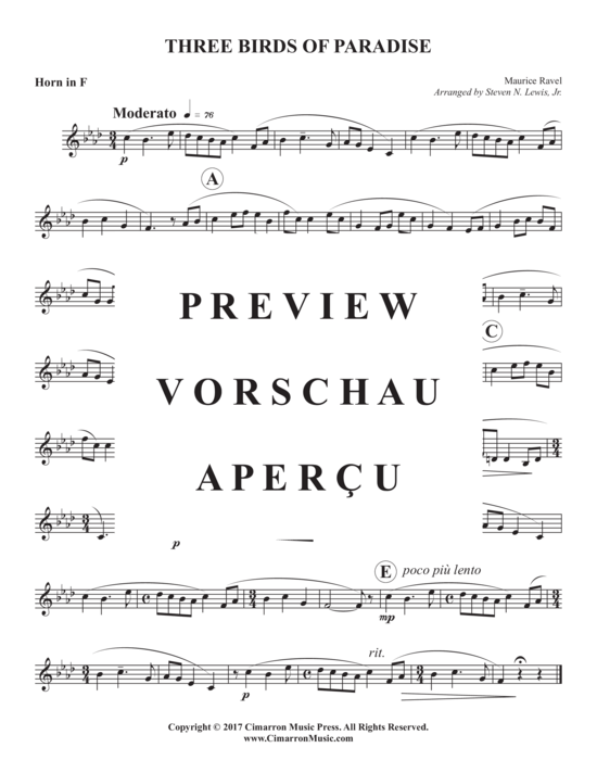 Produktgalerie: Seite 6 von 6 Three Birds of Paradise , , (Horn in F + Klavier)