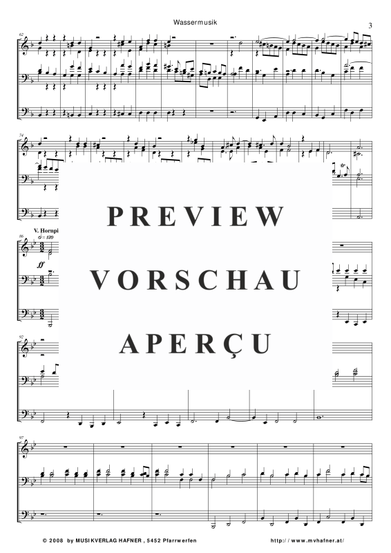 Product gallery: Page 8 of 11 Wassermusik, , (large wind orchestra)