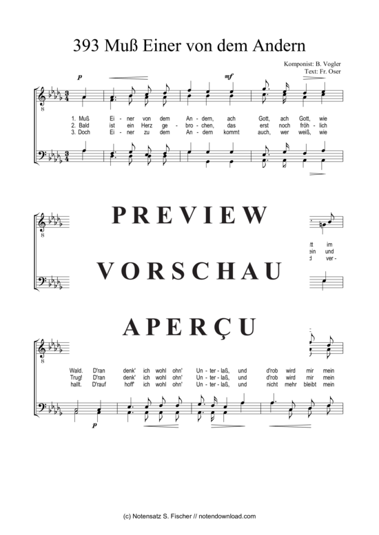Product gallery: Page 2 of 3 Muß Einer von dem Andern , , (male choir)